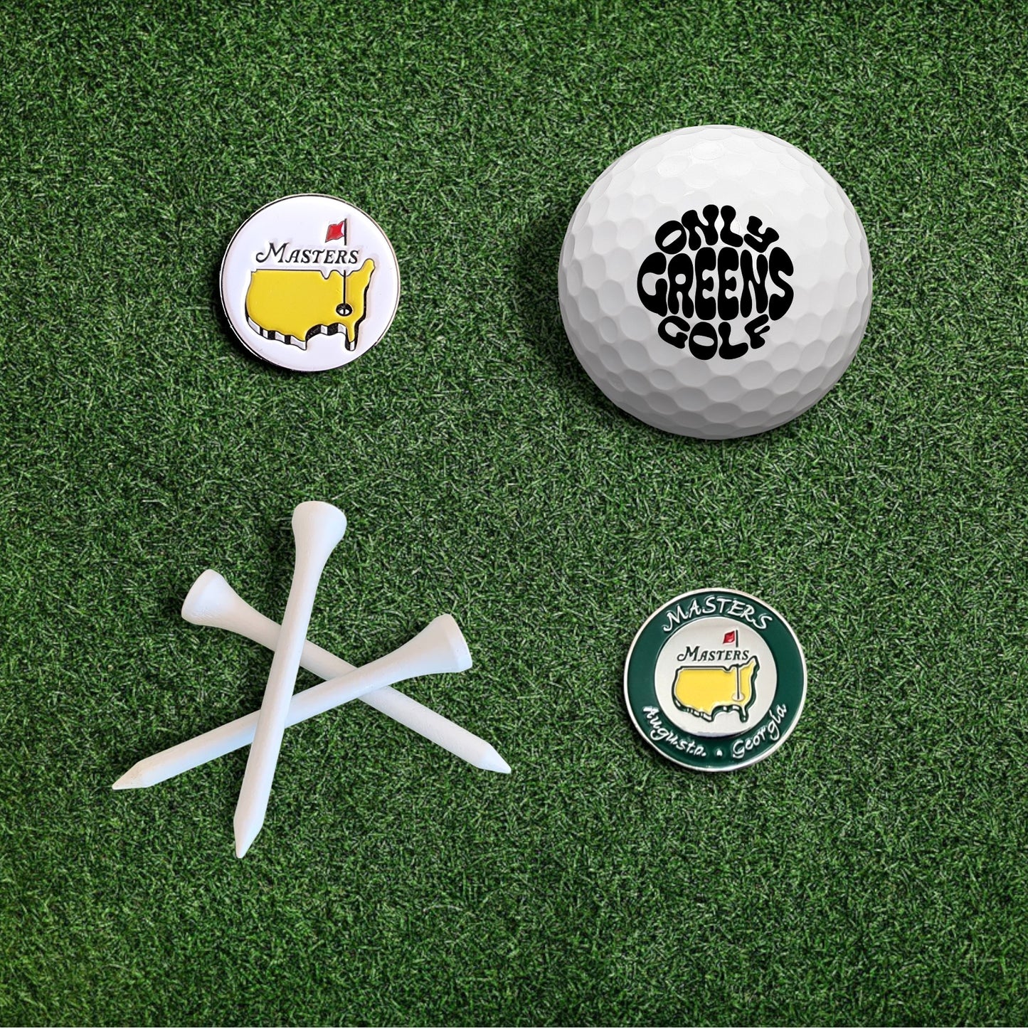 Golf Ball Marker & Hat Clip Set - Masters | Augusta | Georgia | In Gift Tin