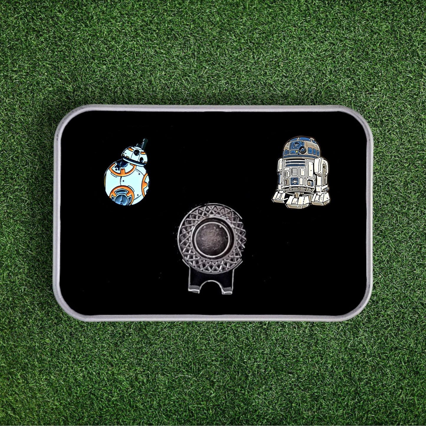 Golf Ball Marker & Hat Clip Set - BB-8 & R2-D2 | Star Wars | In Gift Tin