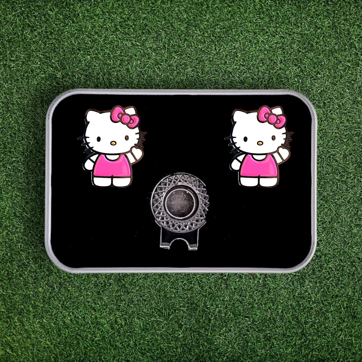 Golf Ball Marker & Hat Clip Set - Hello Kitty | Complete in Gift Tin