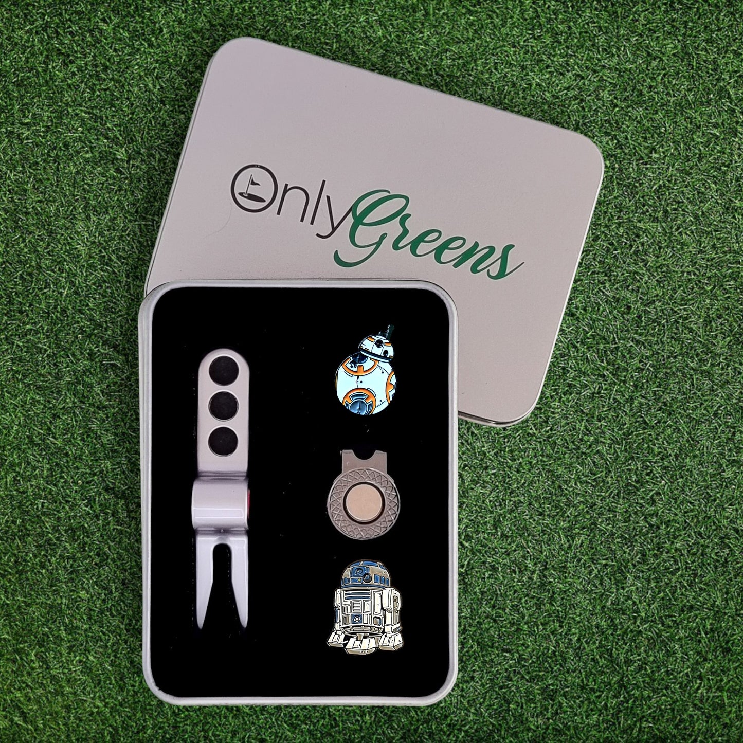 Scotty Divot Tool & Ball Marker Gift Set - BB-8 & R2-D2 | Star Wars | In Gift Tin