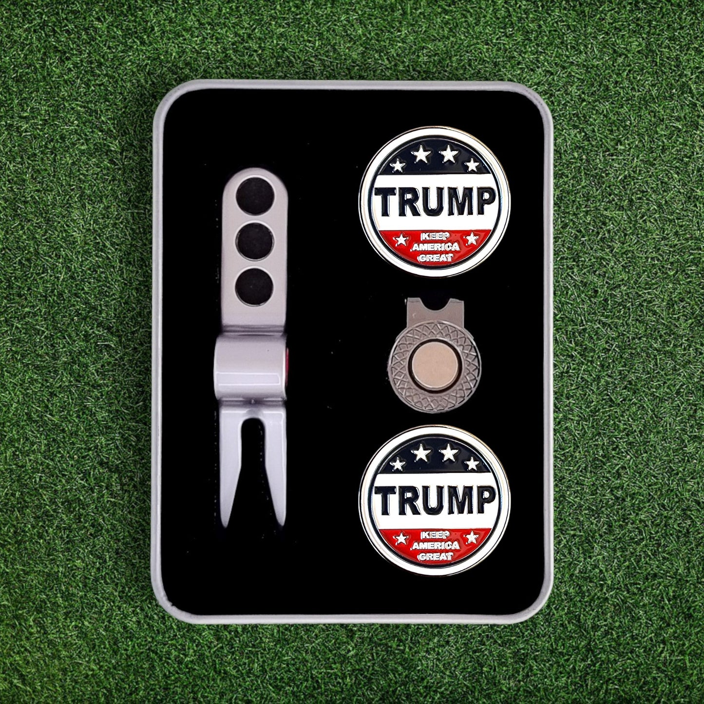 Scotty Divot Tool & Ball Marker Gift Set -Trump "Keep America Great" | In Gift Tin