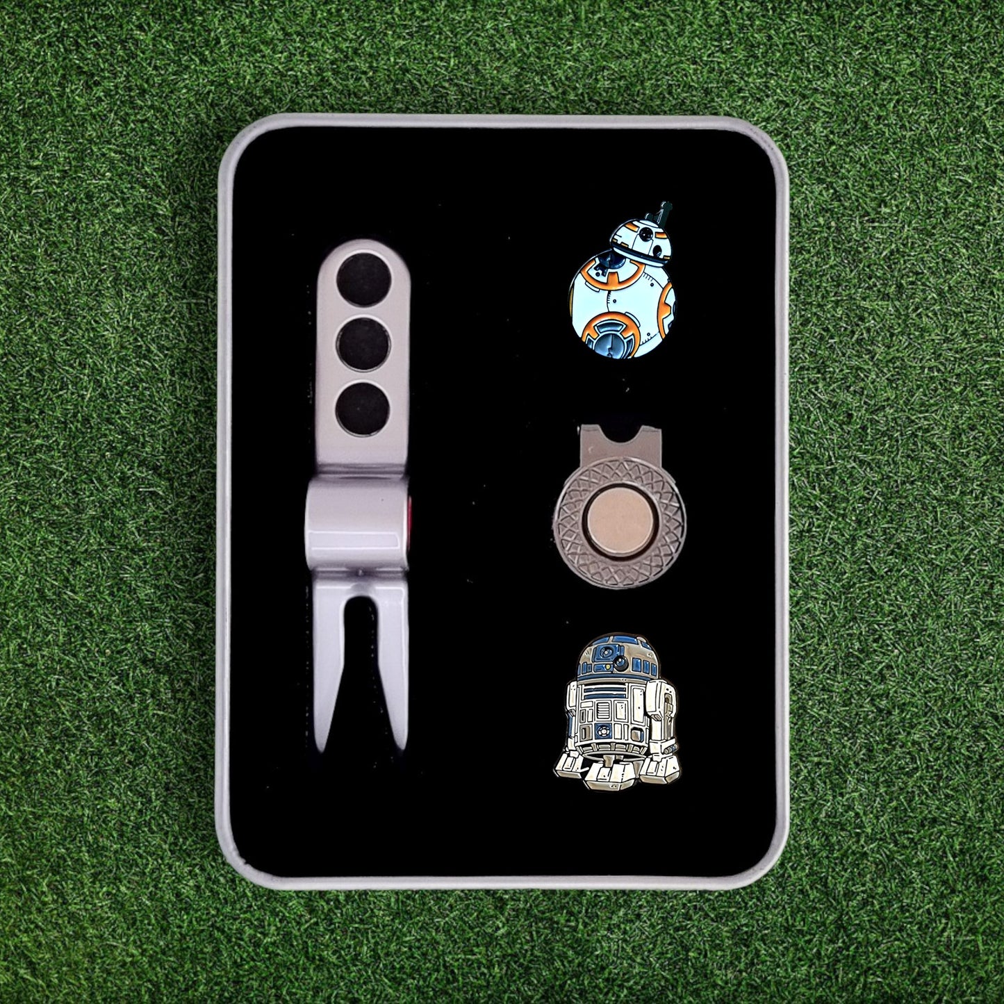 Scotty Divot Tool & Ball Marker Gift Set - BB-8 & R2-D2 | Star Wars | In Gift Tin