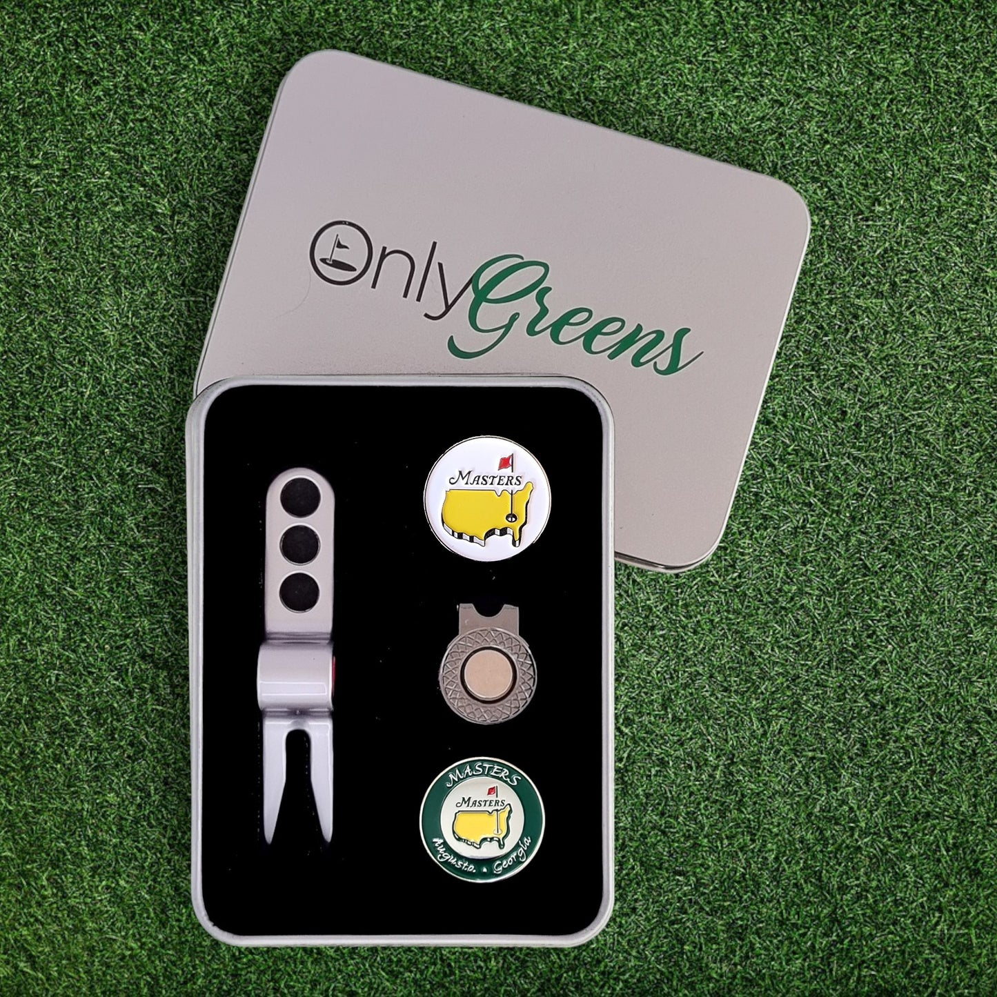 Scotty Divot Tool & Ball Marker Gift Set - Masters | Augusta | Georgia | In Gift Tin