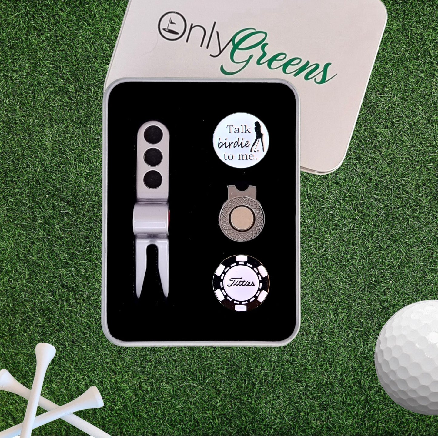 Scotty Divot Tool & Ball Marker Gift Set - Novelty | Complete in Gift Tin